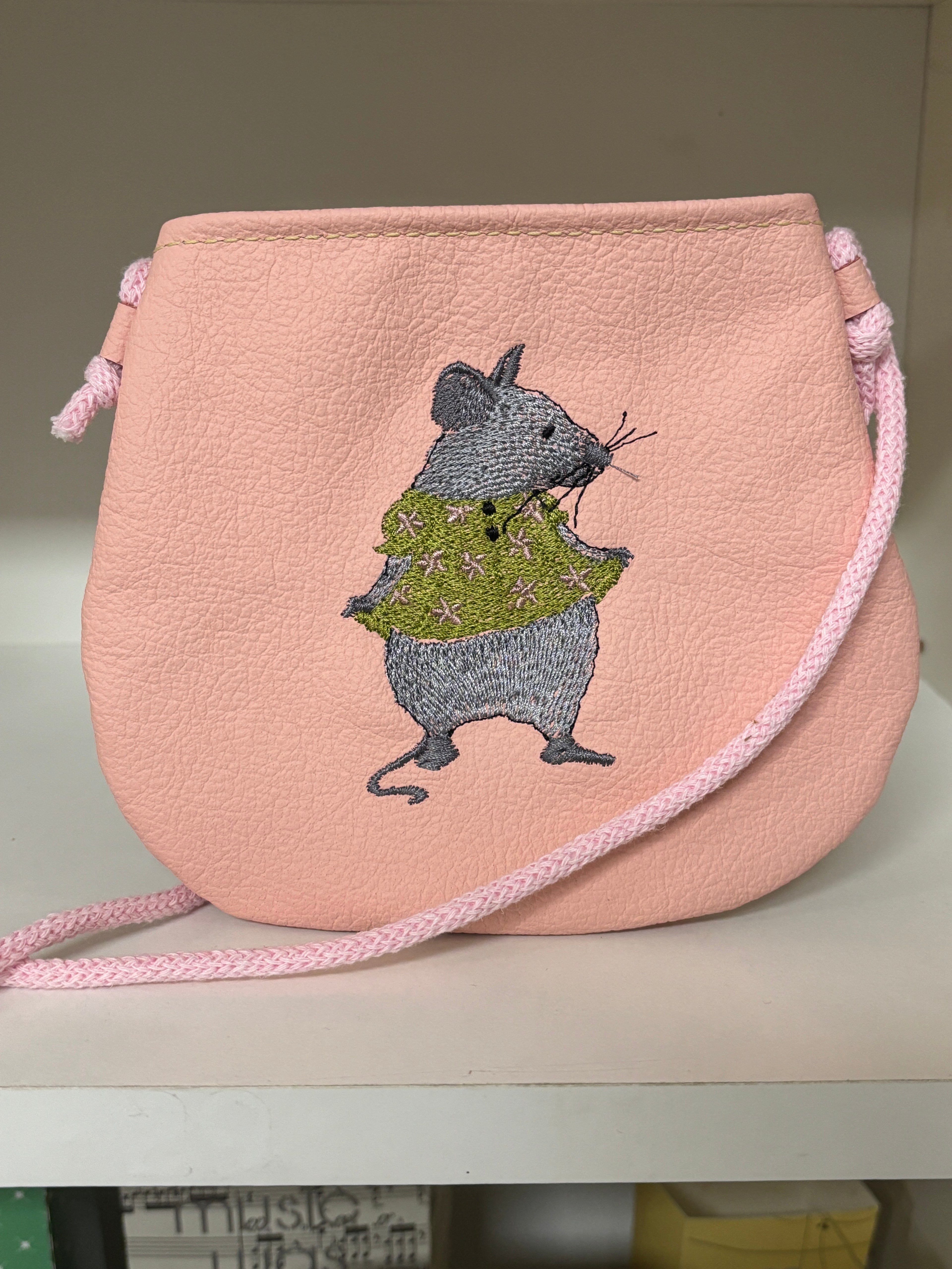 Baumeltäschchen Mäusefrau (rosa)